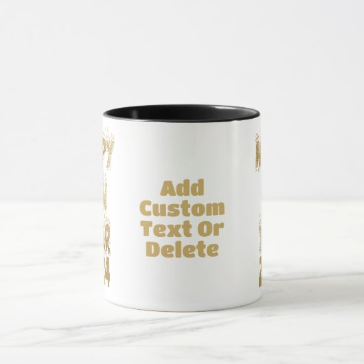 Gelukkig Nieuwjaar 2024 Gouden Nieuwjaar Party Mok (Midden)