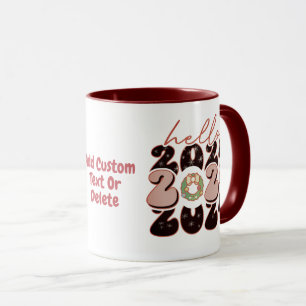 Gelukkig Nieuwjaar 2024 Groovy Style Oudjaarsfeest Mok
