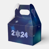 Gelukkig Nieuwjaar 2024 IJsnummers & Sneeuwvlok Bedankdoosjes (Achterkant)