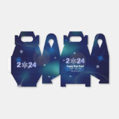 Gelukkig Nieuwjaar 2024 IJsnummers & Sneeuwvlok Bedankdoosjes (Uitgevouwen)