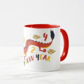 Gelukkig Nieuwjaar 2024 Jaar van Dragon Mok (Voorkant rechts)