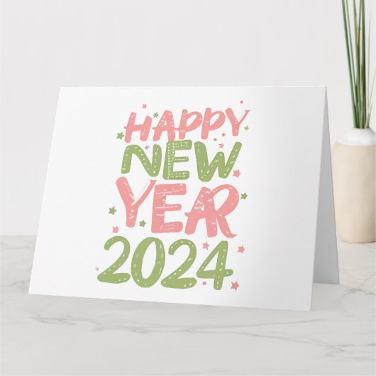 Gelukkig nieuwjaar 2024 kaart (Voorkant)