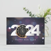 Gelukkig nieuwjaar 2024 kaart (Staand voorkant)