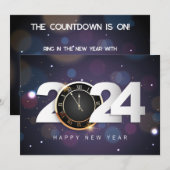 Gelukkig nieuwjaar 2024 kaart (Voorkant / Achterkant)