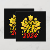 Gelukkig Nieuwjaar 2024 Kaart (Voorkant / Achterkant)