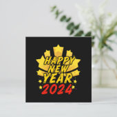 Gelukkig Nieuwjaar 2024 Kaart (Staand voorkant)