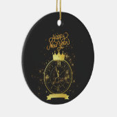 Gelukkig nieuwjaar 2024 keramisch ornament (Rechts)