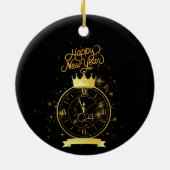 Gelukkig nieuwjaar 2024 keramisch ornament (Achterkant)