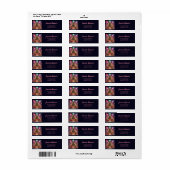 Gelukkig Nieuwjaar 2024 Kerstboom retour adres Etiket (Full Sheet)