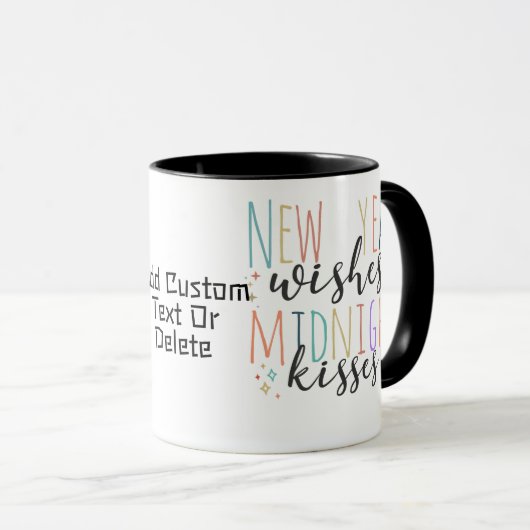 Gelukkig Nieuwjaar 2024 Kleurrijke Nieuwjaar Parti Mok (Voorkant rechts)