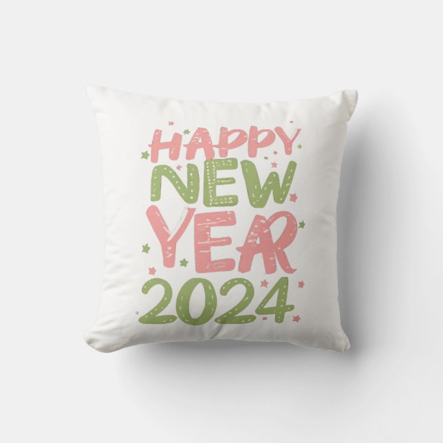 Gelukkig nieuwjaar 2024 kussen (Voorkant)