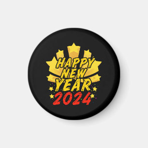 Gelukkig nieuwjaar 2024 magneet