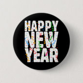 GELUKKIG NIEUWJAAR 2024 Matching Family New Years  Ronde Button 5,7 Cm (Voorkant)