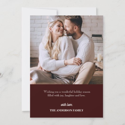 Gelukkig Nieuwjaar 2024 Modern Script Vakantie Kaa Kaart (Achterkant)