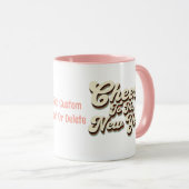 Gelukkig Nieuwjaar 2024 Nieuwjaar Eve  Retro Mok (Voorkant rechts)