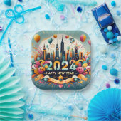 Gelukkig Nieuwjaar 2024 Papier Bord (Feest)