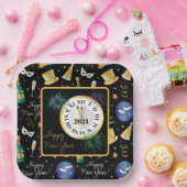 Gelukkig nieuwjaar 2024 papieren bordje (Feest)