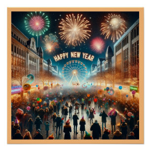 Gelukkig Nieuwjaar 2024 poster