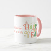 Gelukkig Nieuwjaar 2024 Retro Kleurrijke Partij 20 Mok (Voorkant rechts)