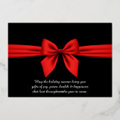 Gelukkig Nieuwjaar 2024 Retro rood lint Folie Feestdagenkaart (Achterkant)