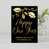 Gelukkig Nieuwjaar 2024, rode lint Folie Feestdagenkaart (Staand Voorkant)