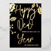 Gelukkig Nieuwjaar 2024, rood lint Folie Feestdagenkaart (Voorkant)