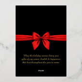 Gelukkig Nieuwjaar 2024, rood lint Folie Feestdagenkaart (Achterkant)