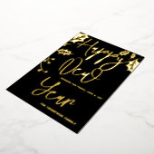 Gelukkig Nieuwjaar 2024, rood lint Folie Feestdagenkaart (Gedraaid)