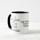 Gelukkig Nieuwjaar 2024 Script Nieuwjaar Partij Mok (Voorkant links)