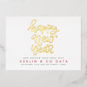 GELUKKIG NIEUWJAAR 2024 SEIZOEN GROETEN MOD CORPOR FOLIE FEESTDAGENKAART (Voorkant)