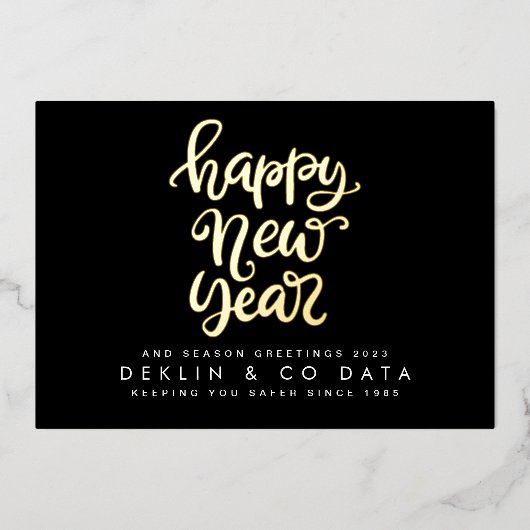GELUKKIG NIEUWJAAR 2024 | SEIZOEN GROETJES CORPORA FOLIE FEESTDAGENKAART (Voorkant)