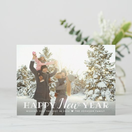 Gelukkig Nieuwjaar 2024 Silver en Gold Confetti Fo Feestdagenkaart (Staand voorkant)