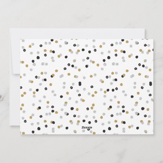 Gelukkig Nieuwjaar 2024 Silver en Gold Confetti Fo Feestdagenkaart (Achterkant)