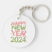 Gelukkig nieuwjaar 2024 sleutelhanger (Achterkant)