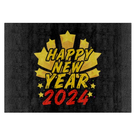 Gelukkig Nieuwjaar 2024 Snijplank (Voorkant)
