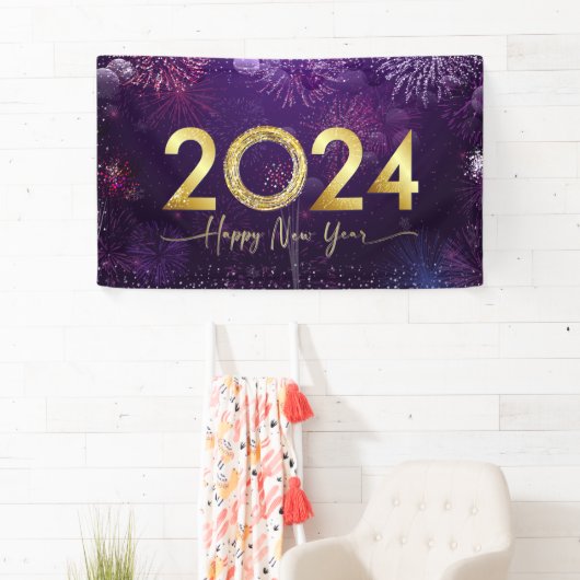 Gelukkig nieuwjaar 2024 spandoek (Insitu)