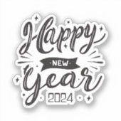 Gelukkig nieuwjaar 2024 sticker (Voorkant)
