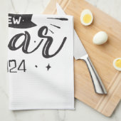 Gelukkig nieuwjaar 2024 theedoek (Quarter Fold)