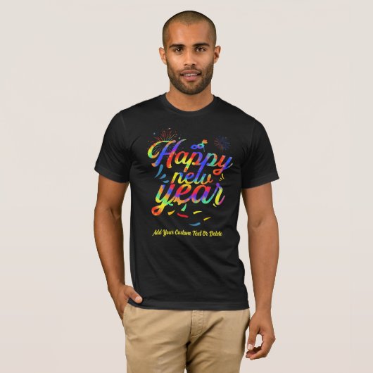 Gelukkig Nieuwjaar 2024 Tie Dye Party 2024 T-shirt (Voorkant volledig)