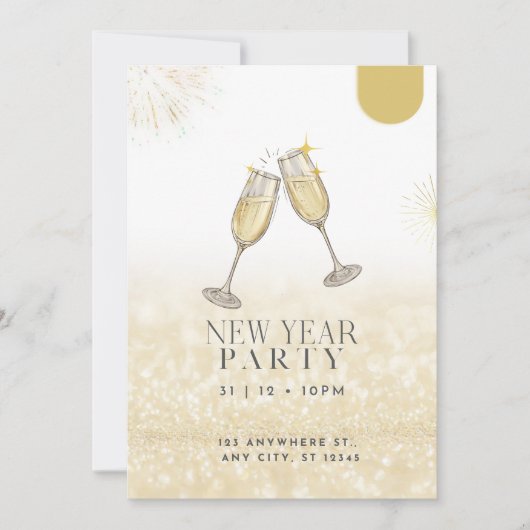 Gelukkig Nieuwjaar 2024 Uitnodiging (Voorkant)