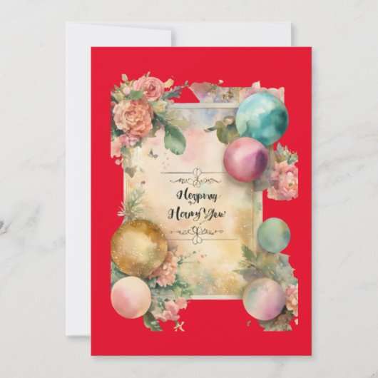 gelukkig nieuwjaar 2024 Uitnodigingskaarten Kaart (Voorkant)