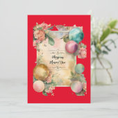 gelukkig nieuwjaar 2024 Uitnodigingskaarten Kaart (Staand voorkant)