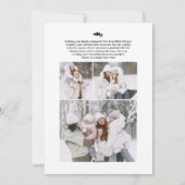 Gelukkig Nieuwjaar 2024 vet script 4 foto's zwart Feestdagenkaart (Achterkant)