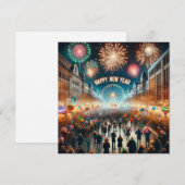 Gelukkig Nieuwjaar 2024 vlakke kaart (Voorkant / Achterkant)