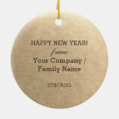 Gelukkig Nieuwjaar 2024. vuurwerk Keramisch Ornament (Achterkant)