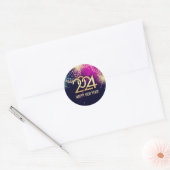 Gelukkig Nieuwjaar 2024. vuurwerk Ronde Sticker (Envelop)