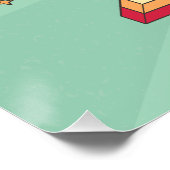 Gelukkig nieuwjaar 2025 3d groovy retro tekst perfect poster (Hoek)