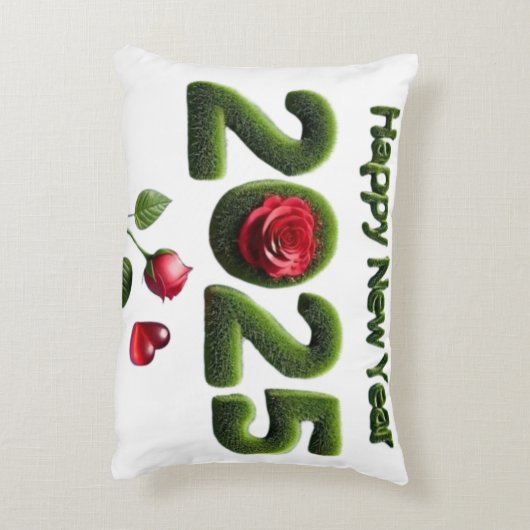 Gelukkig Nieuwjaar 2025 Accent Kussen (Achterkant (Verticaal))