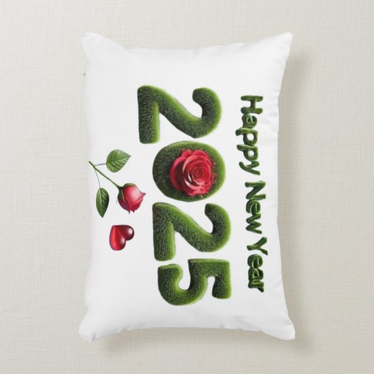 Gelukkig Nieuwjaar 2025 Accent Kussen (Voorkant(Verticaal))