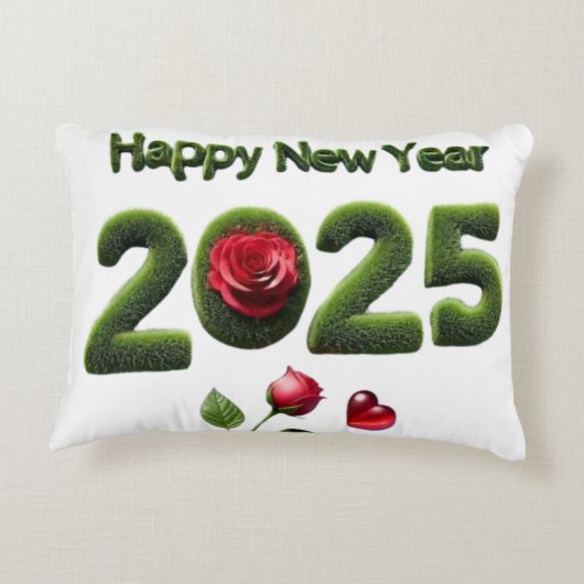 Gelukkig Nieuwjaar 2025 Accent Kussen (Achterkant)